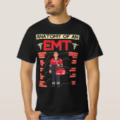 EMT救急医療隊員の解剖学EMT EMS健康気にEm Tシャツ (正面)