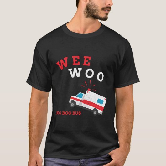 Emt救急医療隊員救急車ブブブバスウィー Tシャツ (正面)