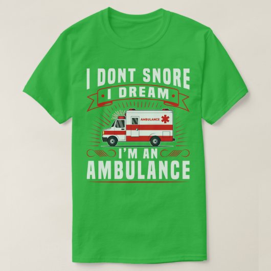 EMT救急医療隊員救急車 Tシャツ (デザイン正面)
