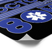 EMT救急医療隊員EMS緊急のような医師80mph ポスター (角)