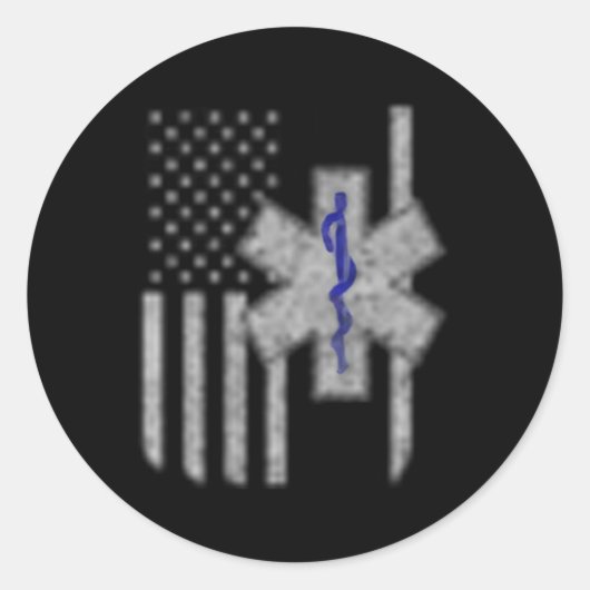 Emt最初のレスポンダーフラグまたは両面 ラウンドシール (正面)