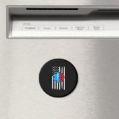 Emt消防士アメリカ動揺して国旗.Png マグネット (インサイチュ (食洗機))