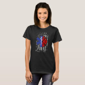 Emt消防士エムットアメリカ国旗 Tシャツ (正面フル)