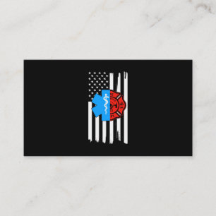 EMT消防士米国動揺して旗.png 名刺