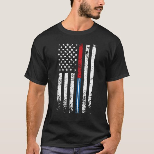 Emt消防士Ems米国国旗の消防士Emt Appeci Tシャツ (正面)