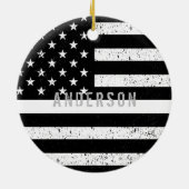 EMT薄動揺していホワイトライン(名前あり) セラミックオーナメント (裏面)