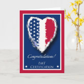 EMT認定、愛国心おめでとう カード (黄色い花)