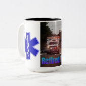 EMT退職したコーヒーマグ（星と共に） ツートーンマグカップ (正面左)