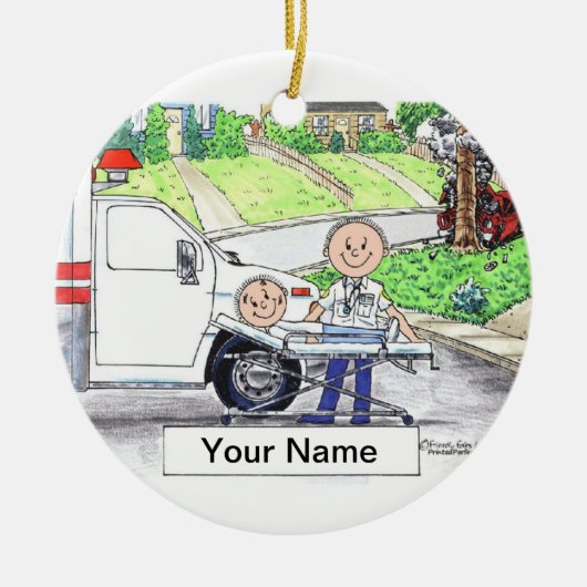 EMT -男性 セラミックオーナメント (正面)