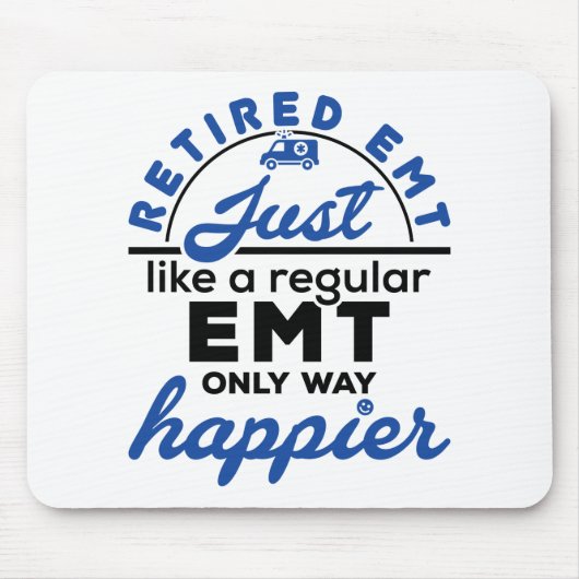 EMT 退職した EMS救急医療隊員退職金おもしろい品 マウスパッド (正面)