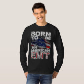 EMT Distressed American USA Flag For EMTs Tシャツ (正面フル)