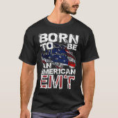 EMT Distressed American USA Flag For EMTs Tシャツ (正面)