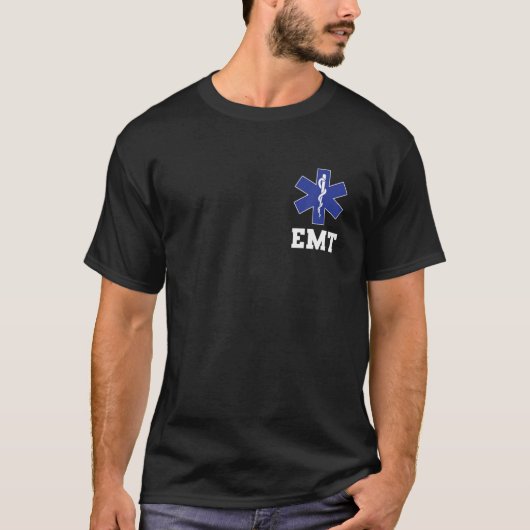 EMT EMS救急医療隊員薄いホワイトライン両面EMT Gi Tシャツ (正面)