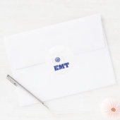 EMT EMS救急医療隊員Tシャツで家にいられない ラウンドシール (封筒)