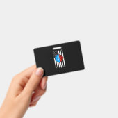 Emt Firefighter American Flag Distressed.Png バッジ (手持ち)