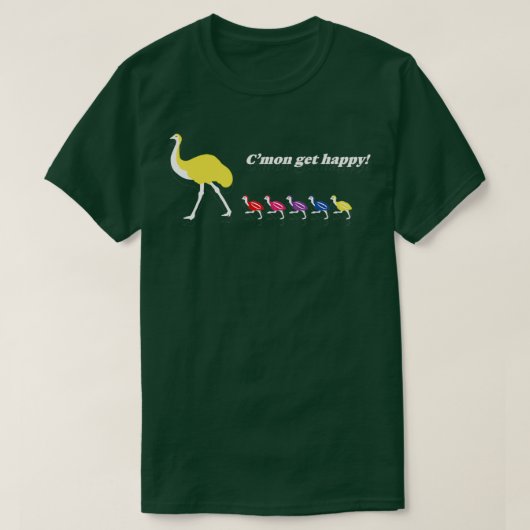 Emuが幸せになる Tシャツ (デザイン正面)