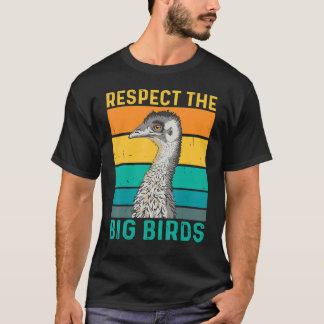 Emuの誕生に大きな鳥の引用文を尊重する Tシャツ