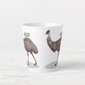 Emuバードマンガイラストレーション カフェラテマグ (正面)