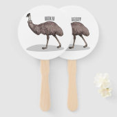 Emuバードマンガイラストレーション ハンドファン (正面&裏面)