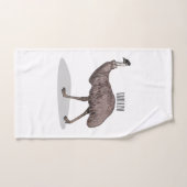 Emuバードマンガイラストレーション バスタオルセット (ハンドタオル)