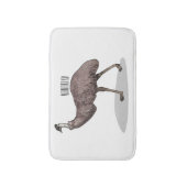 Emuバードマンガイラストレーション バスマット (正面縦)