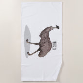 Emuバードマンガイラストレーション ビーチタオル (正面)