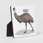 Emuバードマンガイラストレーション フォトプラーク (正面)