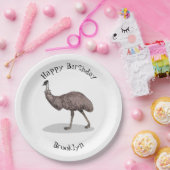 Emuバードマンガイラストレーション ペーパープレート (パーティー)