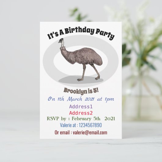 Emuバードマンガイラストレーション 招待状 (スタンド正面)