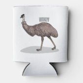 Emuバードマンガイラストレーション 缶クーラー (正面)