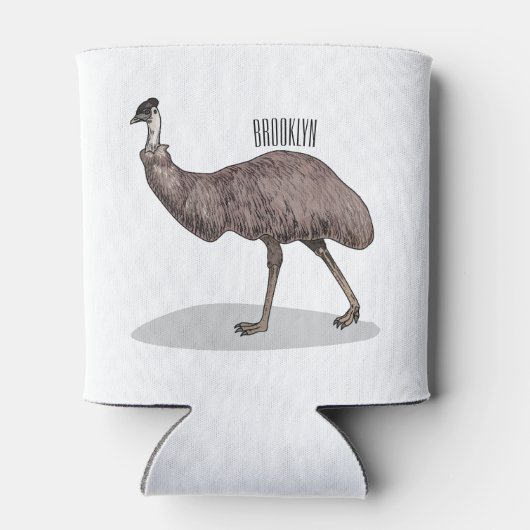 Emuバードマンガイラストレーション 缶クーラー (裏面)