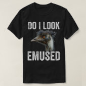 Emu動物の愛おもしろいEmus Bird Fをユームードに見せるか Tシャツ (デザイン正面)
