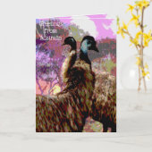 Emu油色彩の鮮やか誕生日カード カード (黄色い花)