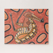 Emu – アボリジニインスパイアアル・ア絵画ート ジグソーパズル (横)