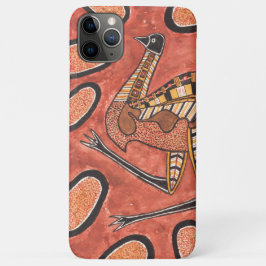 Emu – アボリジニインスパイアアル・ア絵画ート iPhone 11 pro maxケース