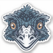 Emu Birdエキゾチックのステッカー |ダイカットのシール シール (正面)