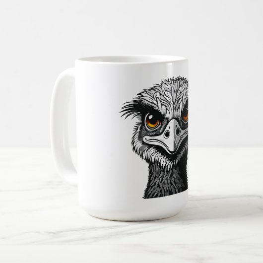 Emu bird head コーヒーマグカップ (正面左)