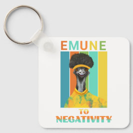 Emu Bird Pun -おもしろいネガティブな要素へのEmune キーホルダー