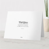 Emu Giant Art Greeting Card カード (裏面)