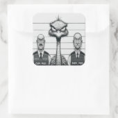 "Emu Police Lineup" スクエアシール (バッグ)