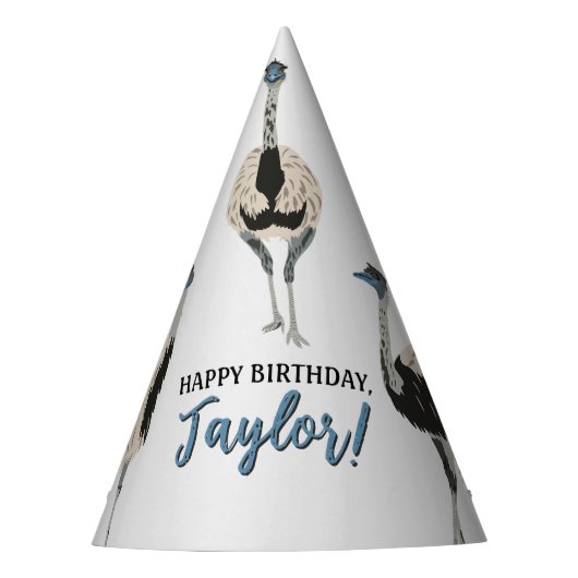 Emus Bird lovers パーソナライズされたパーティー パーティーハット (正面)