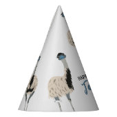 Emus Bird lovers パーソナライズされたパーティー パーティーハット (左)
