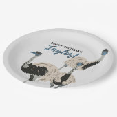 Emus Bird lovers パーソナライズされたパーティー ペーパープレート (アングル)