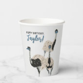 Emus Bird lovers パーソナライズされたパーティー 紙コップ (裏面)
