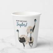 Emus Bird lovers パーソナライズされたパーティー 紙コップ (正面)