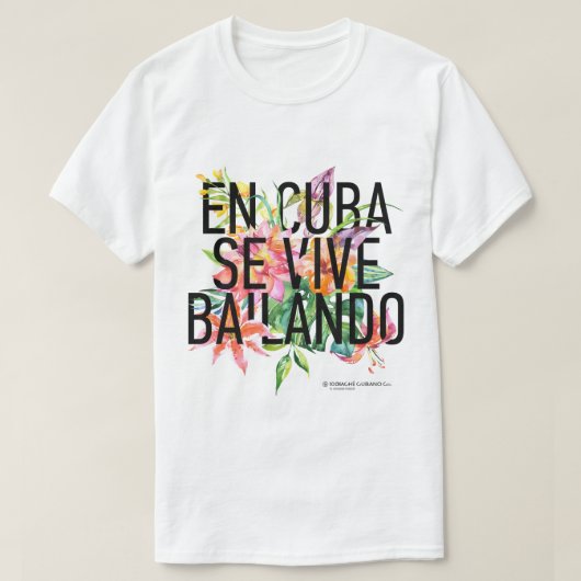 EnキューバSe Vive Bailando MenのTシャツ Tシャツ (デザイン正面)
