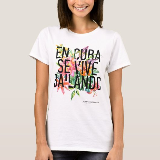 En CUBA Se Vive Bailando Women's Crop Top Tシャツ (正面)