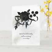EN | Elegant Sympathy Card - Black Rose カード (黄色い花)