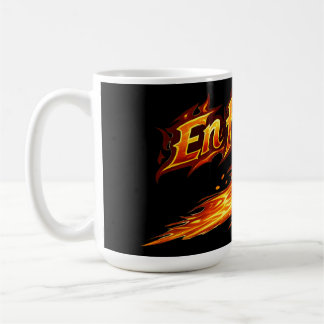 「En fuego」燃えるテニスボールカスタムデザイン コーヒーマグカップ