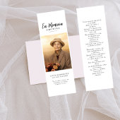 En Memoria葬儀スペインの写真ブックマークカード 名刺